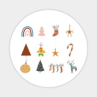 cute holiday christmas season sticker pack Magnet